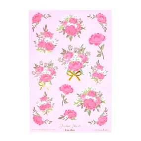 Garden Floral (Deco Sheet   light gold foil)