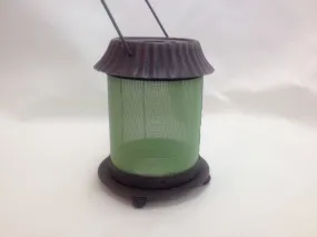 Garden King RUST EFFECT LANTERN WITH MESH SHADE - GREEN