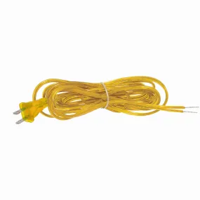 Gold Lamp Cords with Plugs, SPT2 12 Foot