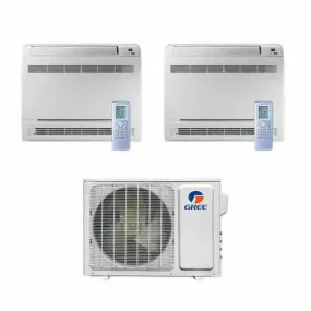 GREE Multi Gen2 Series 36,000 BTU 2-Zone Mini Floor Console 18K 18K Ductless Mini-Split System