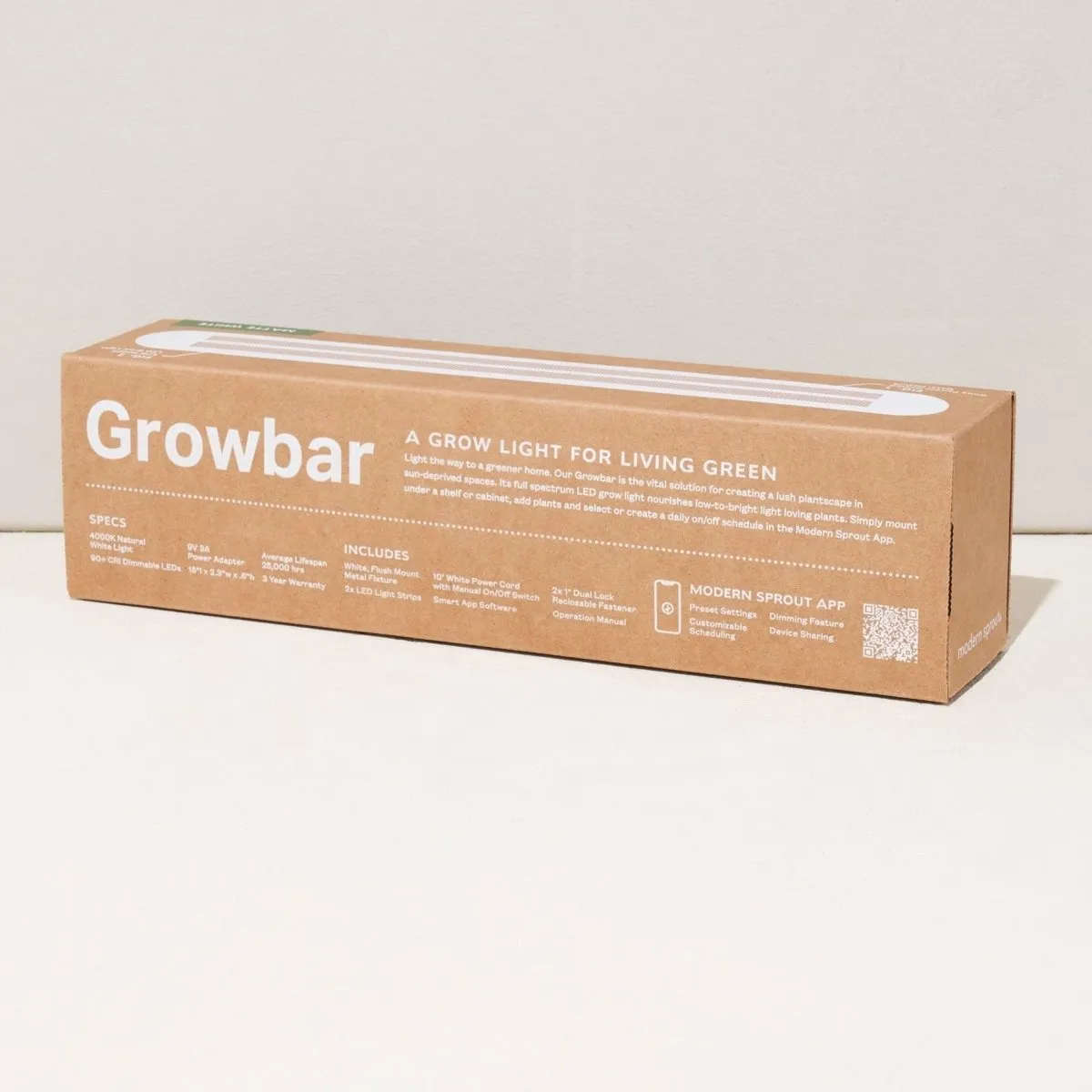 Growbar White LED Grow Light Fixture (Online Only) | Under Cabinet or Shelf Mount