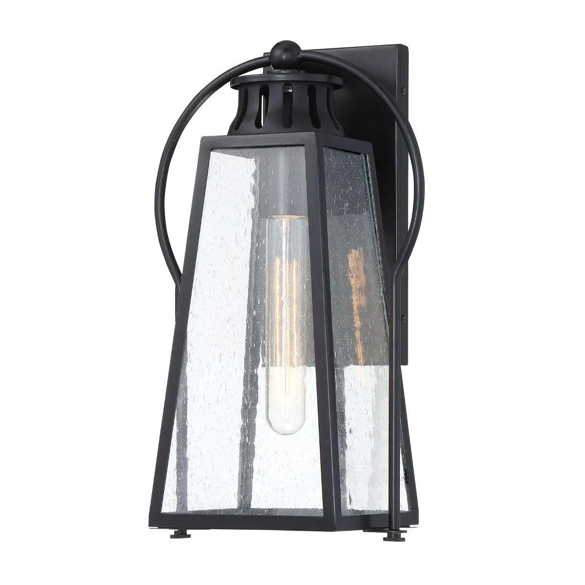 Halder Bridge 16 in. Outdoor Wall Lantern Black Finish