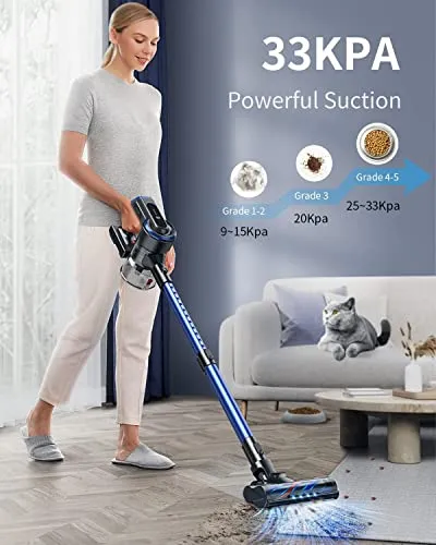 HONITURE Cordless Vacuum Cleaner 450W/38KPa Stick Vacuum Cleaners (New)