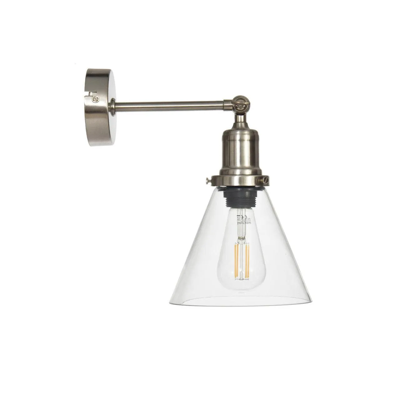 Hoxton Cone Wall Light - Satin Nickel