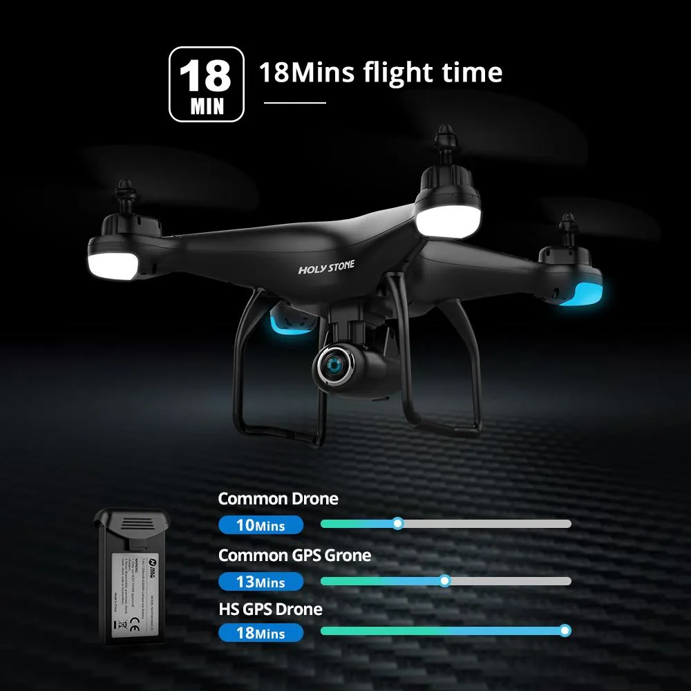 HS120D Drone 1080P 2K Full HD Camera Follow Me GPS FPV Remote Control Quadcopter