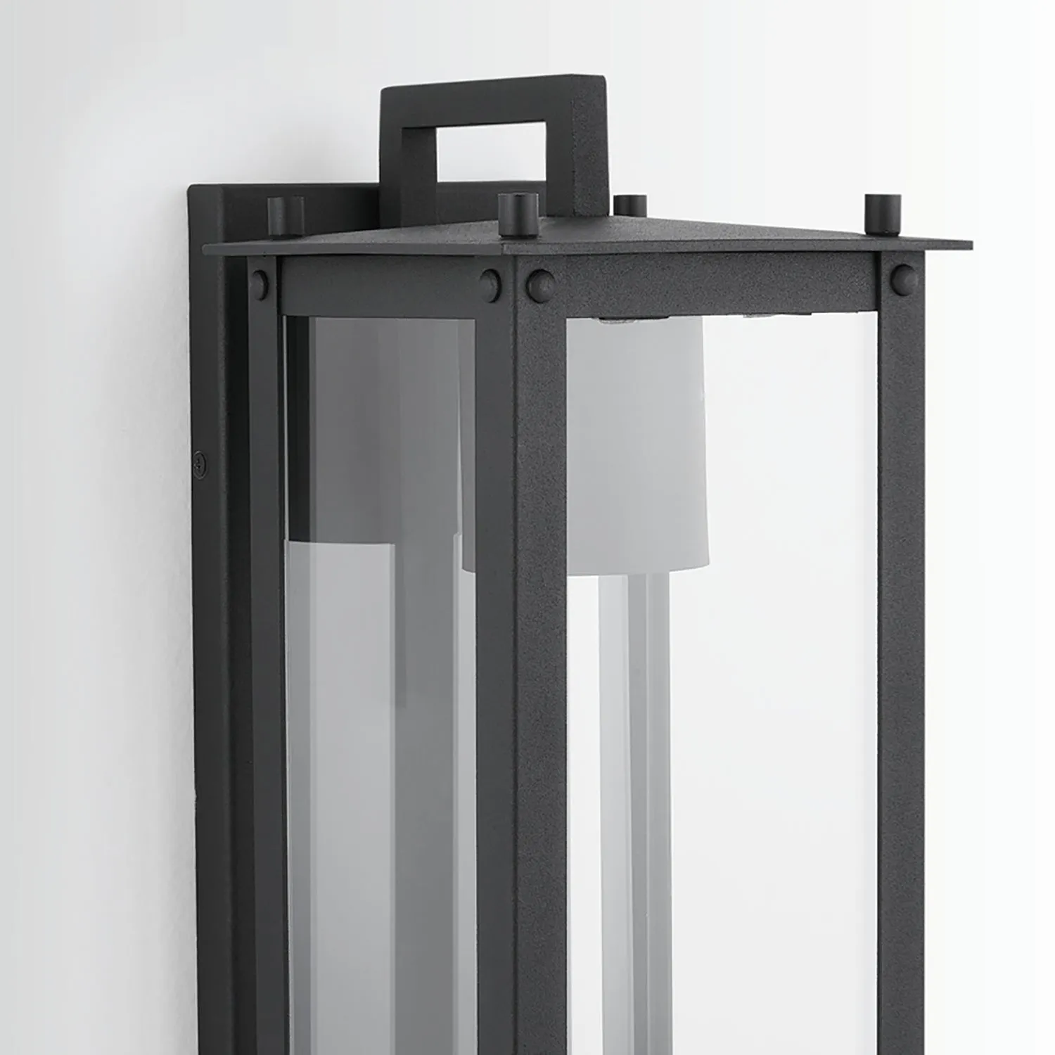 Hunt Coastal Outdoor Wall Lantern - Small 15" - Black - Night Sky