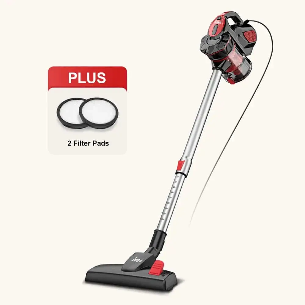 INSE I5 Corded Stick Vacuum 600W 18Kpa for Hardwood Floor Pet Hair