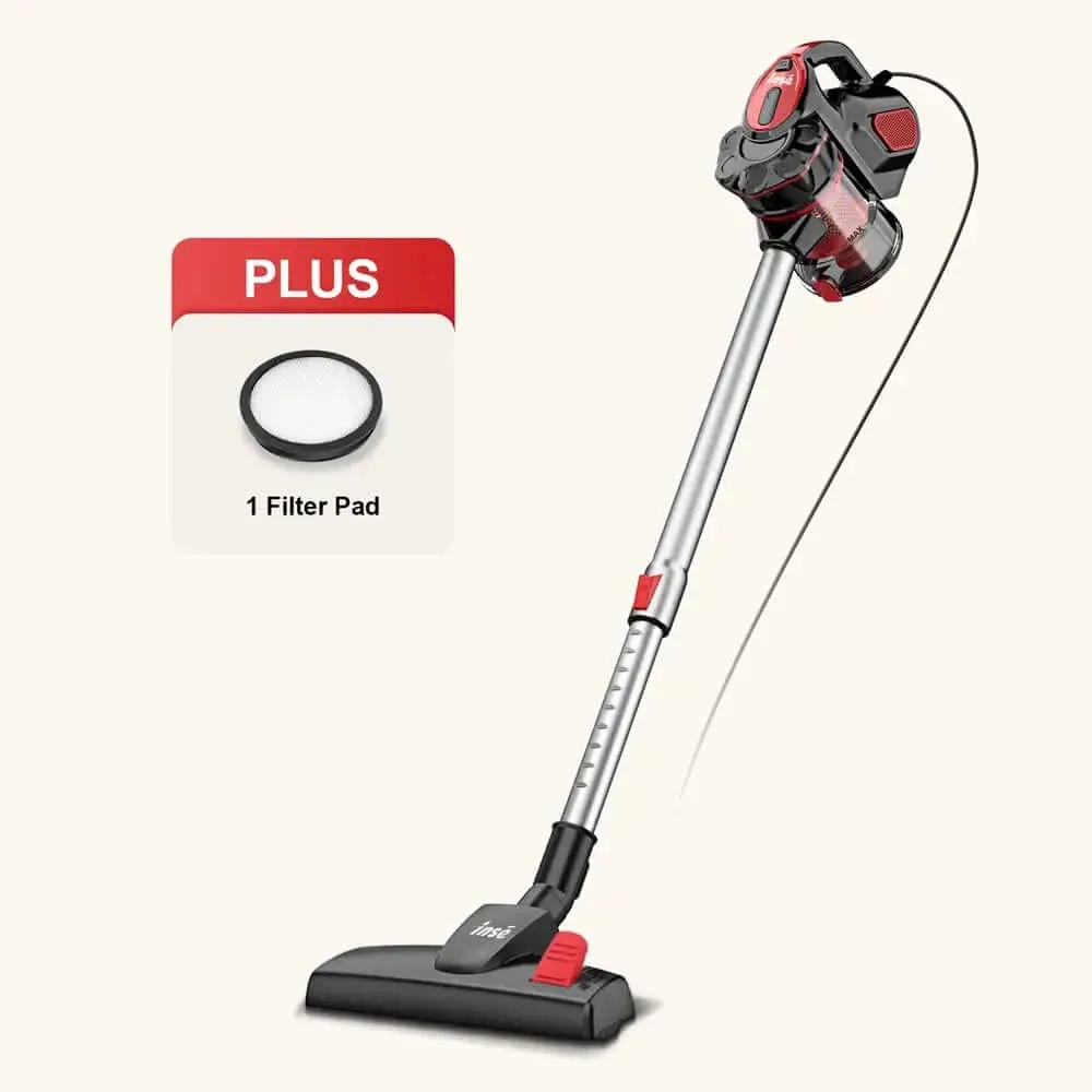 INSE I5 Corded Stick Vacuum 600W 18Kpa for Hardwood Floor Pet Hair