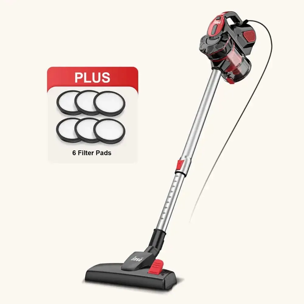 INSE I5 Corded Stick Vacuum 600W 18Kpa for Hardwood Floor Pet Hair