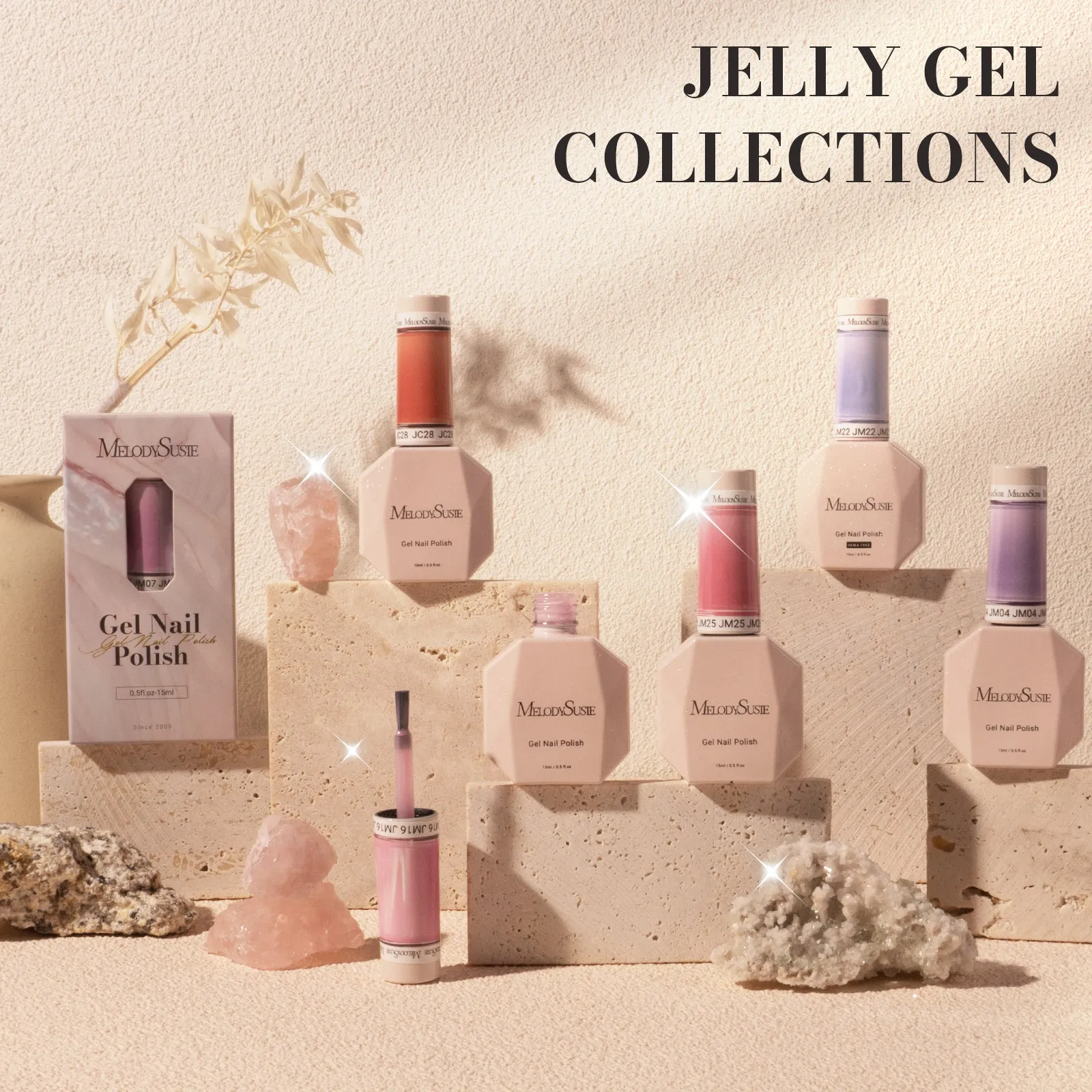 Jeweliver Jelly Gel Nail Polish 0.5 fl oz/15ml - Nude Pink JM27