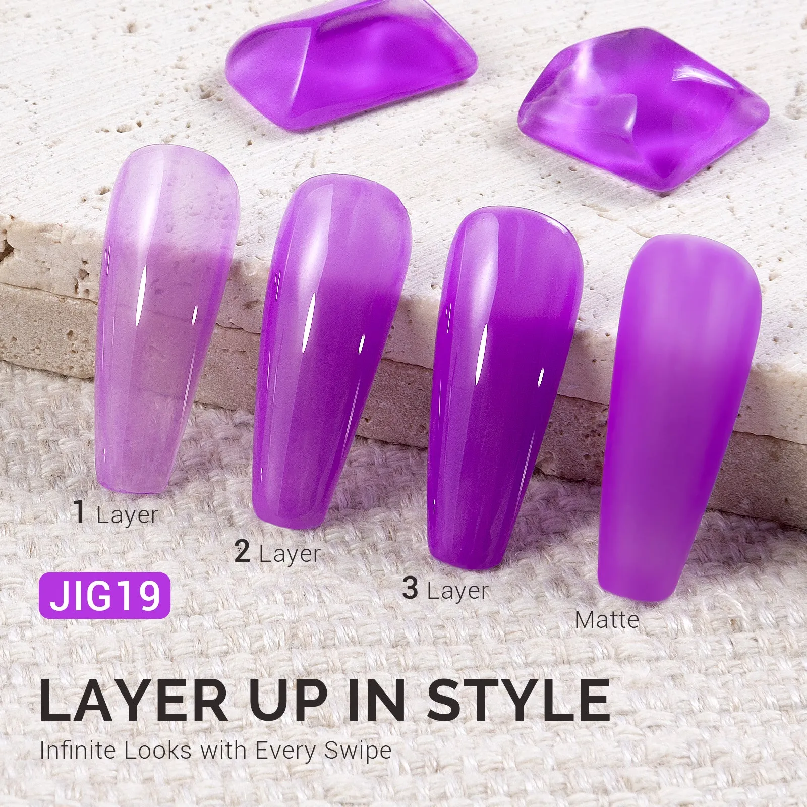 Jeweliver Jelly Gel Polish 15ml - Purple Amethyst - JIG19