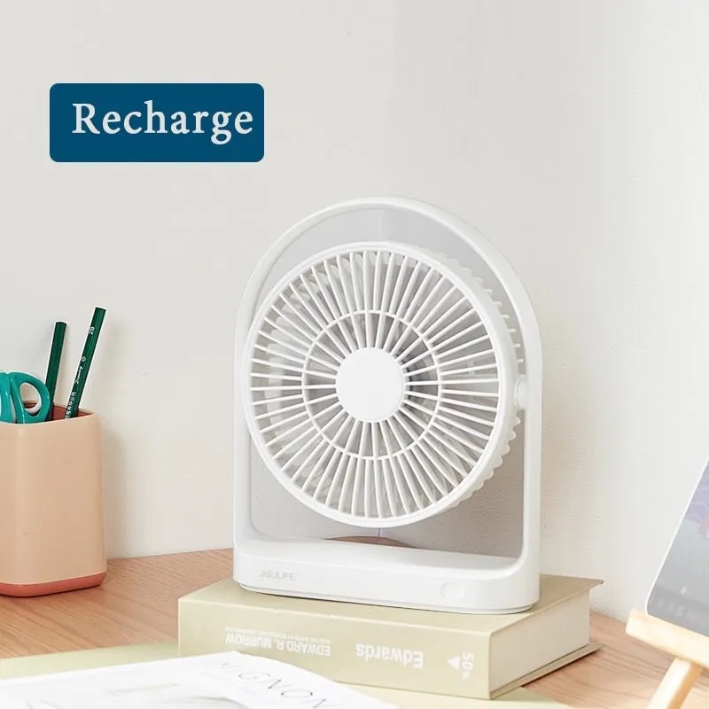 JISULIFE FA19 Portable Desktop Fan / Mini Table Fan / 4000mAh Rechargeable Battery / 4 Wind Speed / 270°Rotate