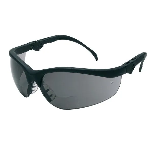 K3H25G MCR Safety Klondike KD3 Series Safety Glasses, Gray Lens, Black Frame