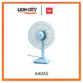 KDK A40AS 40cm Table Fan (Pre-Order)- Silver Blue / Silver Gray