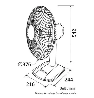 KDK A40AS 40cm Table Fan (Pre-Order)- Silver Blue / Silver Gray