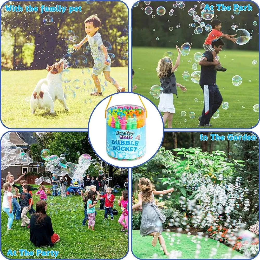 KreativeKraft Pack of 40 Bubble Wands Fun Garden Toys For Kids, Gifts For Girls Boys