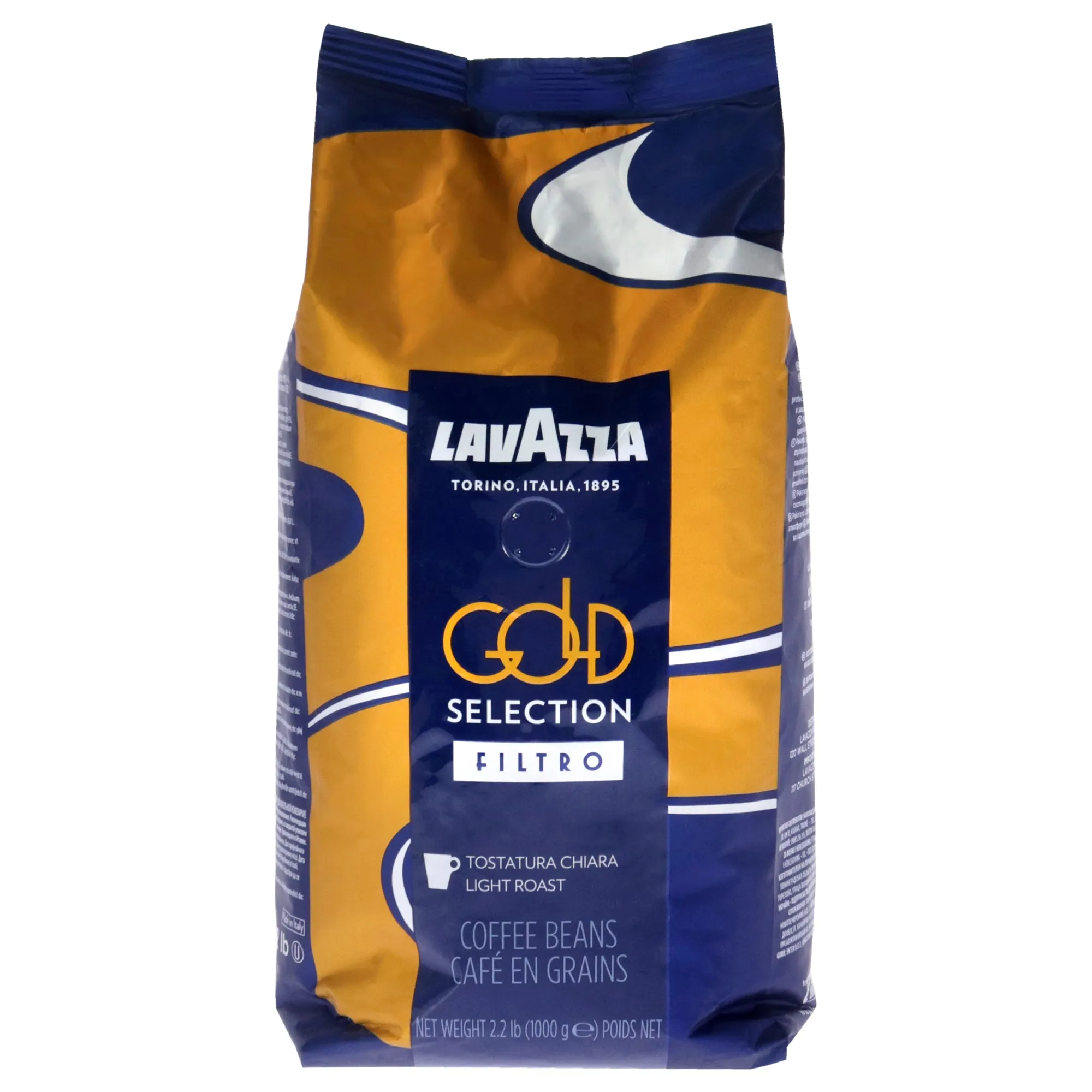 Lavazza Gold Selection Filtro Whole Bean Coffee Light Roast 2.2LB Bag