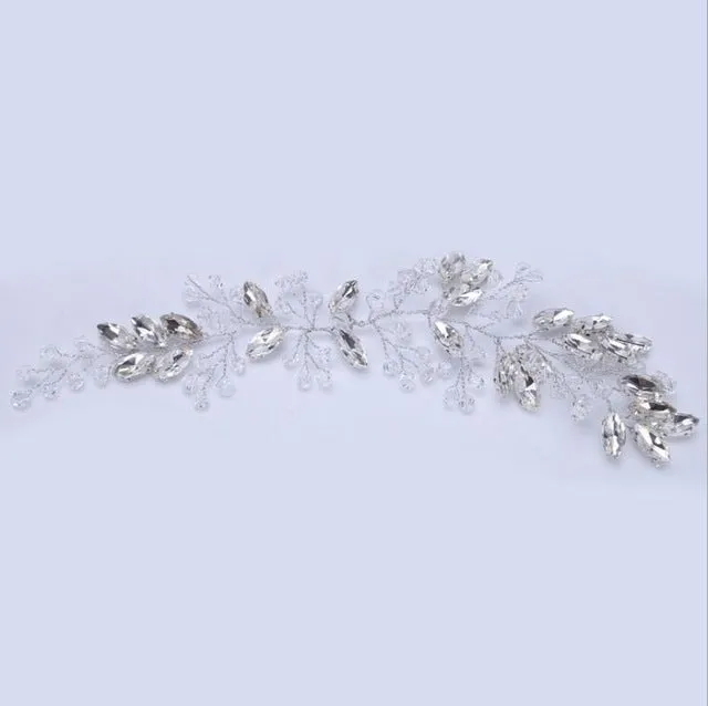 Leaves Silver bridal hair accessories Crystal Hair Wedding Accessories