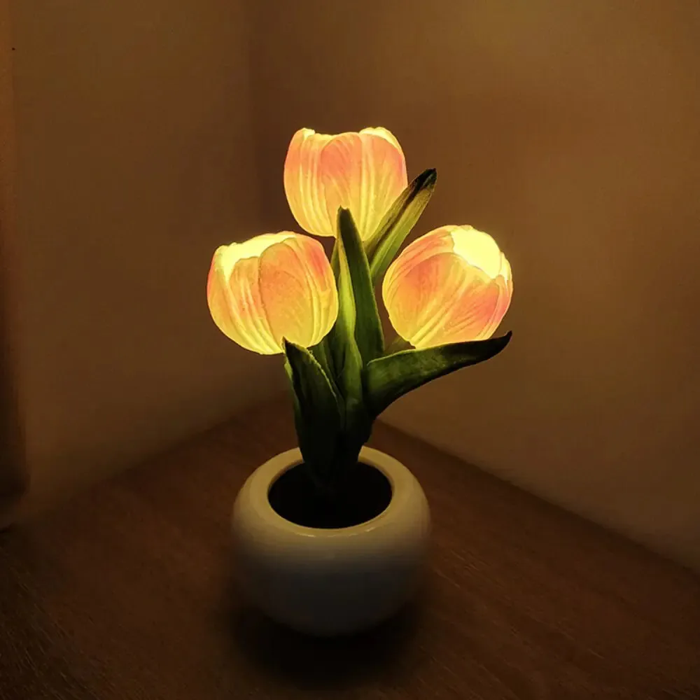 LED Tulip Flower Table Lamp