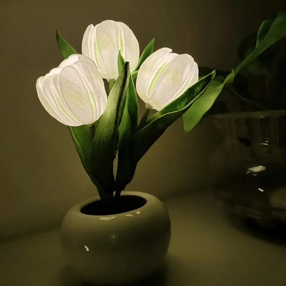 LED Tulip Flower Table Lamp