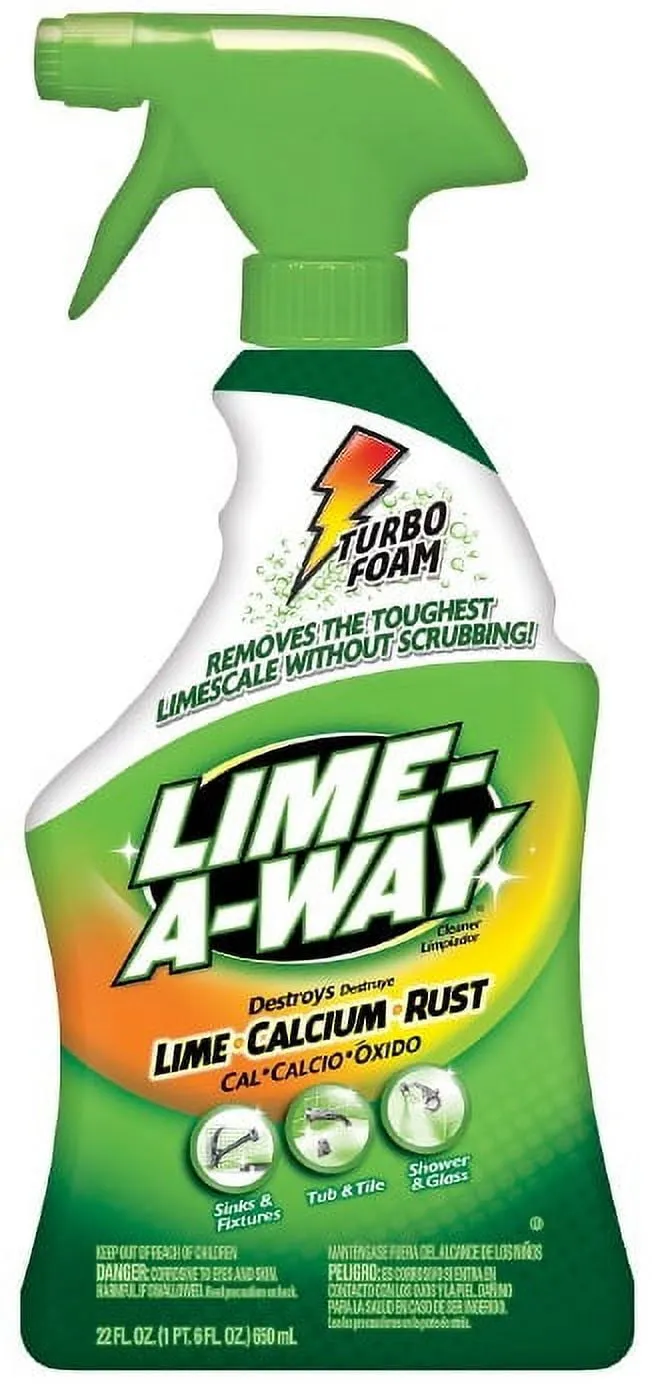 Lime-A-Way Bathroom Cleaner Spray, 32oz, Removes Lime Calcium Rust