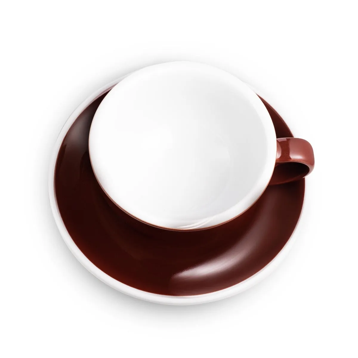 Loveramics Egg Style Latte Cup & Saucer - Brown (10oz/300ml)