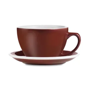 Loveramics Egg Style Latte Cup & Saucer - Brown (10oz/300ml)