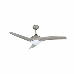 Mach One Ceiling Fan with Light & Remote | White | Satin Titanium