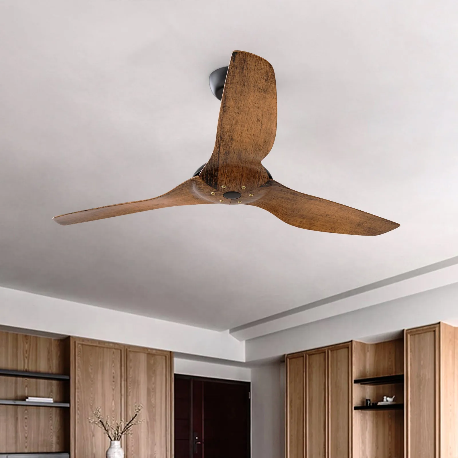 MACKAY 132cm / 52 inch 3 Blade DC Modern Ceiling Fan Walnut in Hand Painted