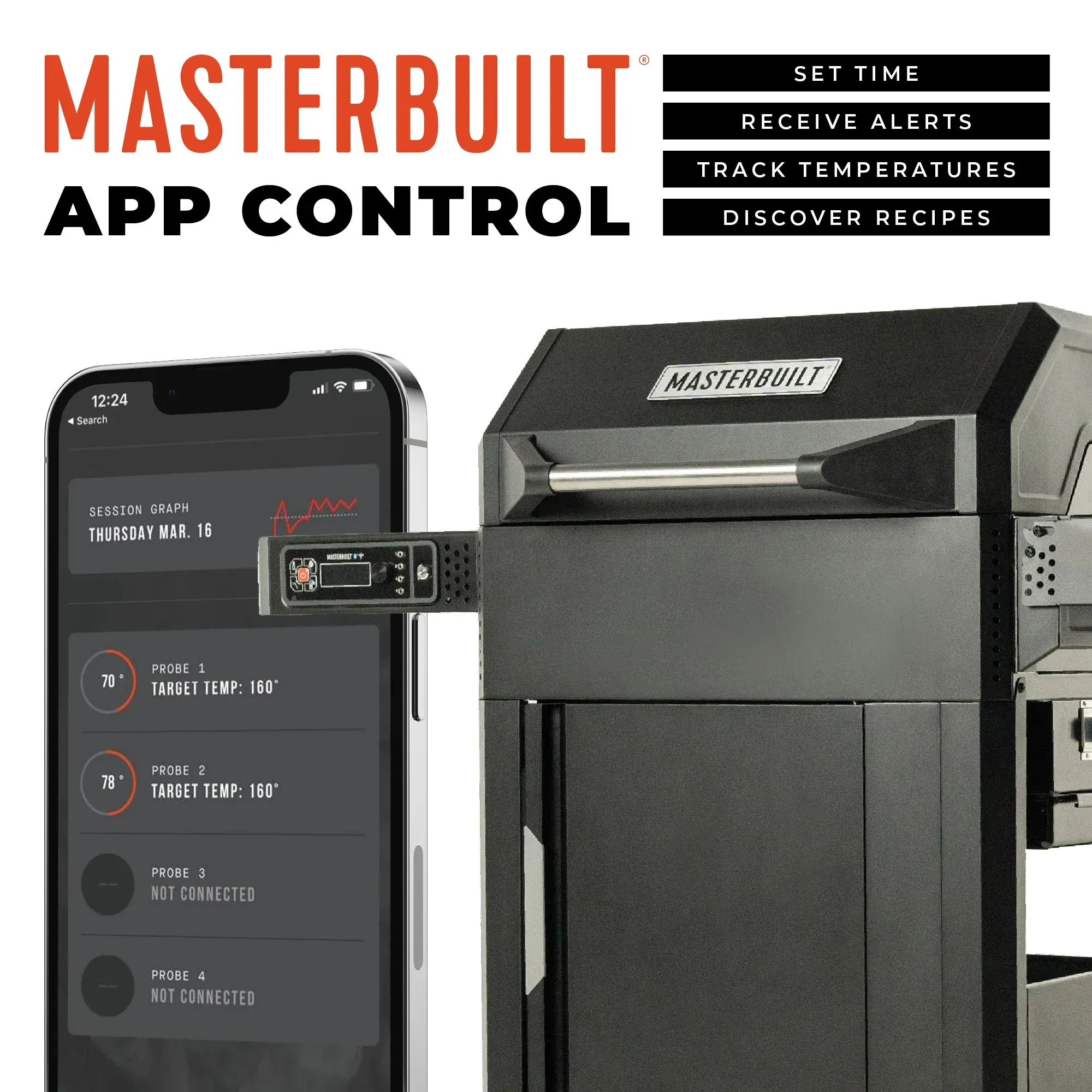 Masterbuilt AutoIgnite Series 545 Digital Charcoal Grill and Smoker