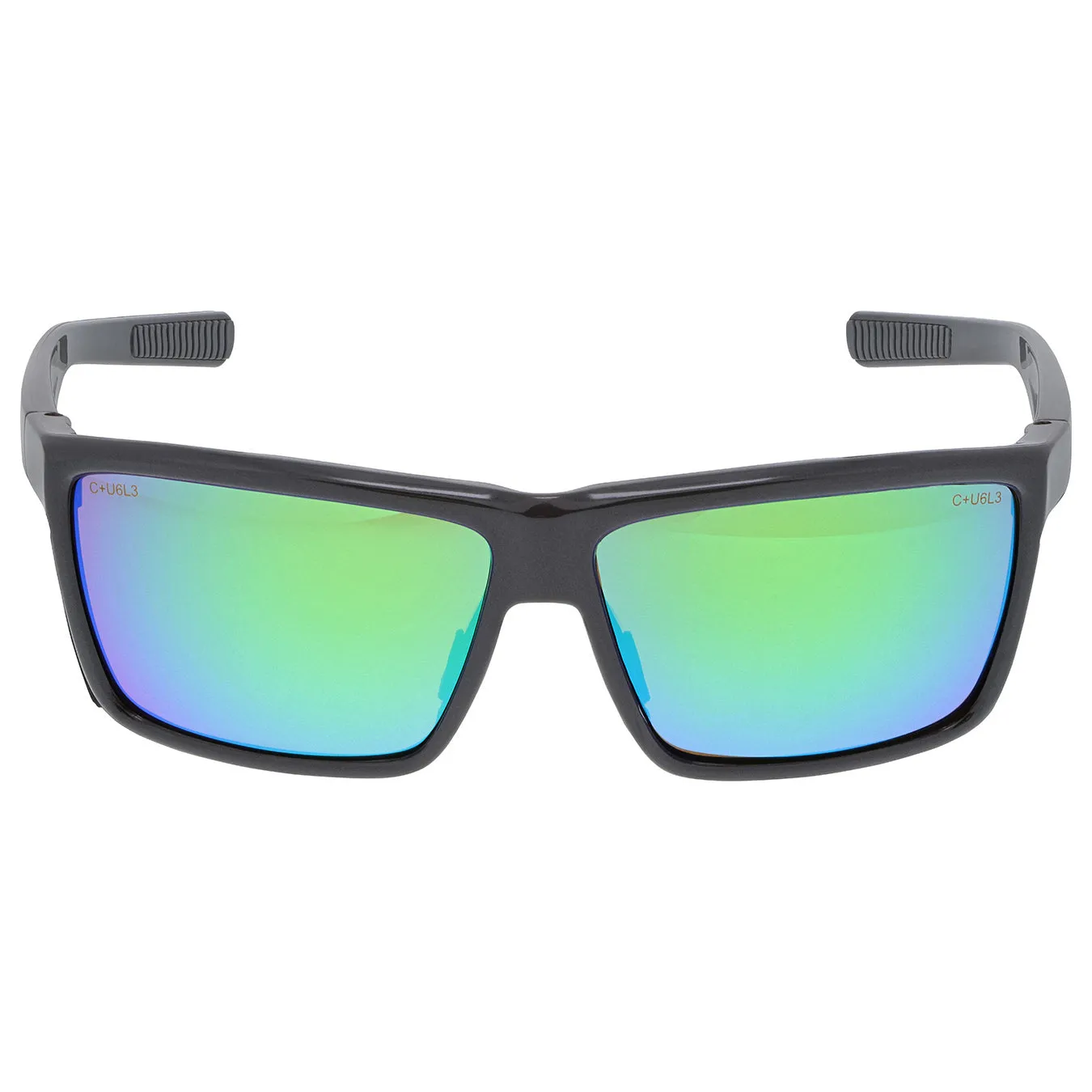 MCR Safety Swagger SR2 Safety Glasses - Charcoal Frame - Polarized Green Mirror Lens - SR22BGZ