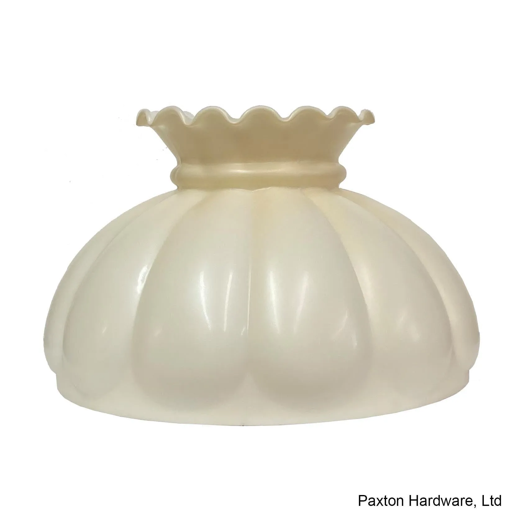 Melon Oil Lamp Shade, Cream 10-inch