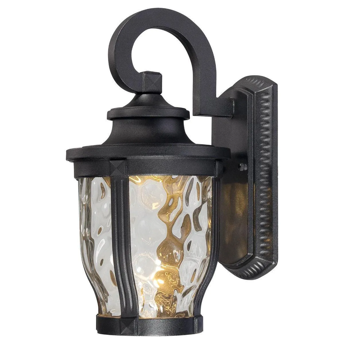 Merrimack 12 in. LED Outdoor Wall Lantern Black Finish