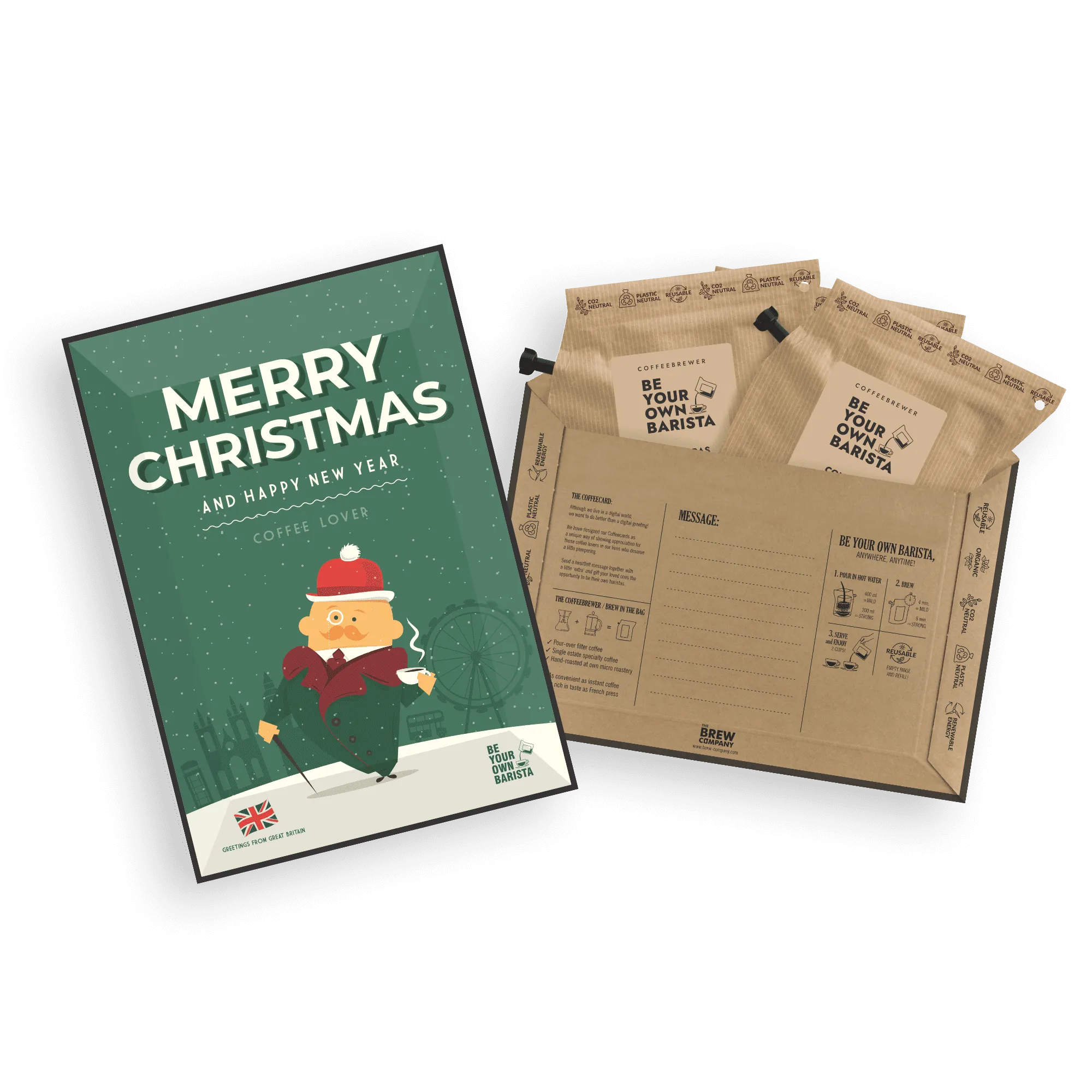 MERRY CHRISTMAS SPECIALTY COFFEE CARDS