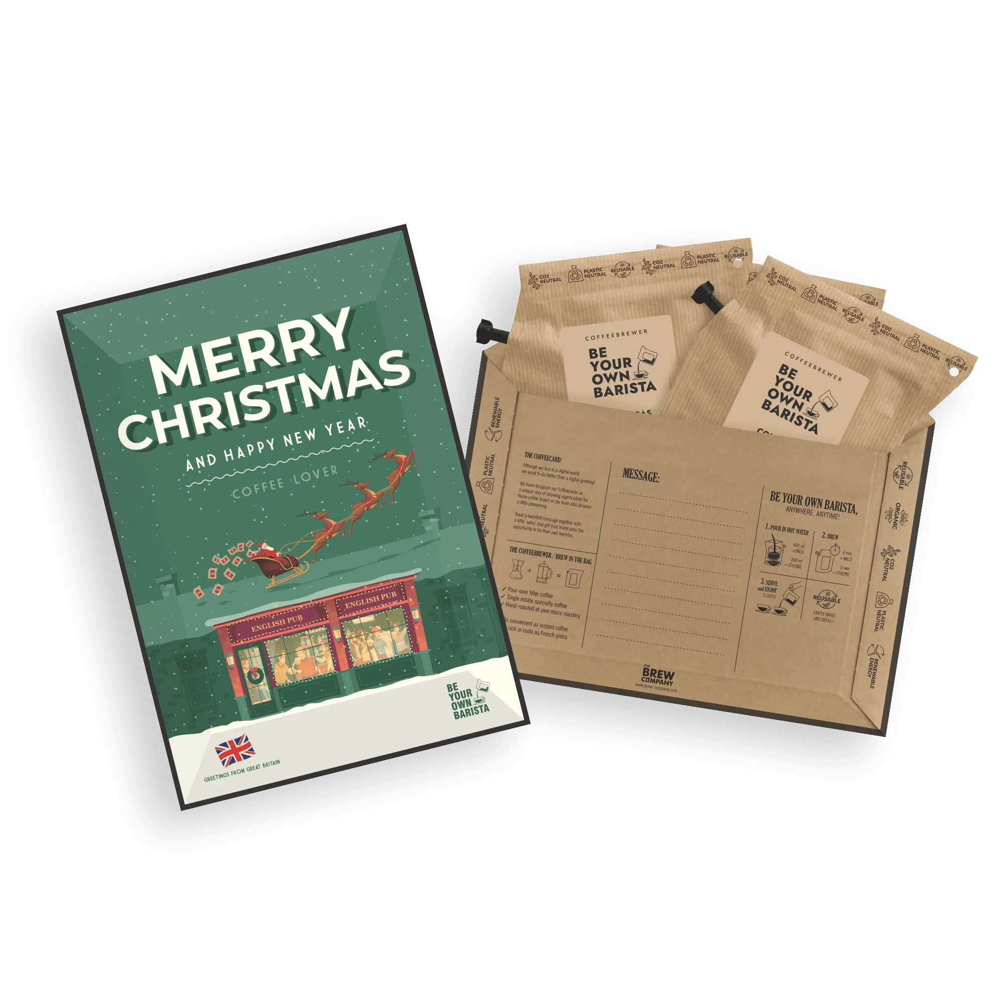 MERRY CHRISTMAS SPECIALTY COFFEE CARDS