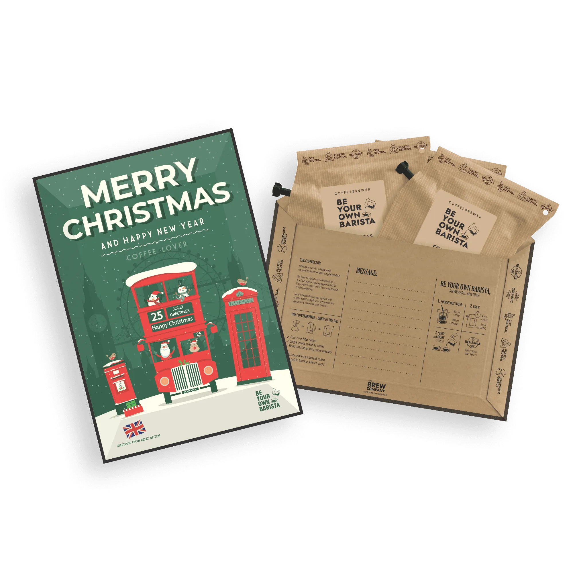 MERRY CHRISTMAS SPECIALTY COFFEE CARDS