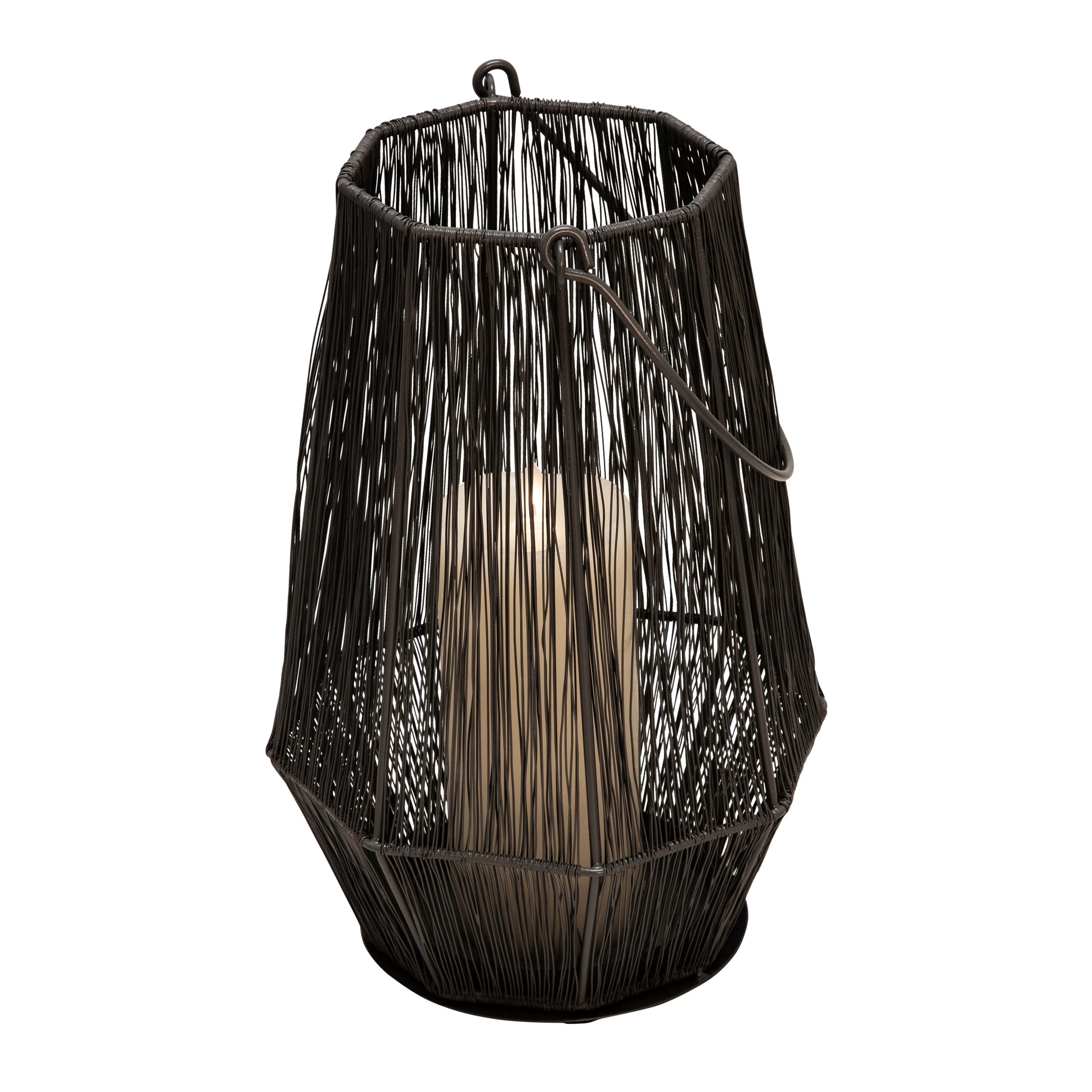 Metal 13" Lantern, Gray