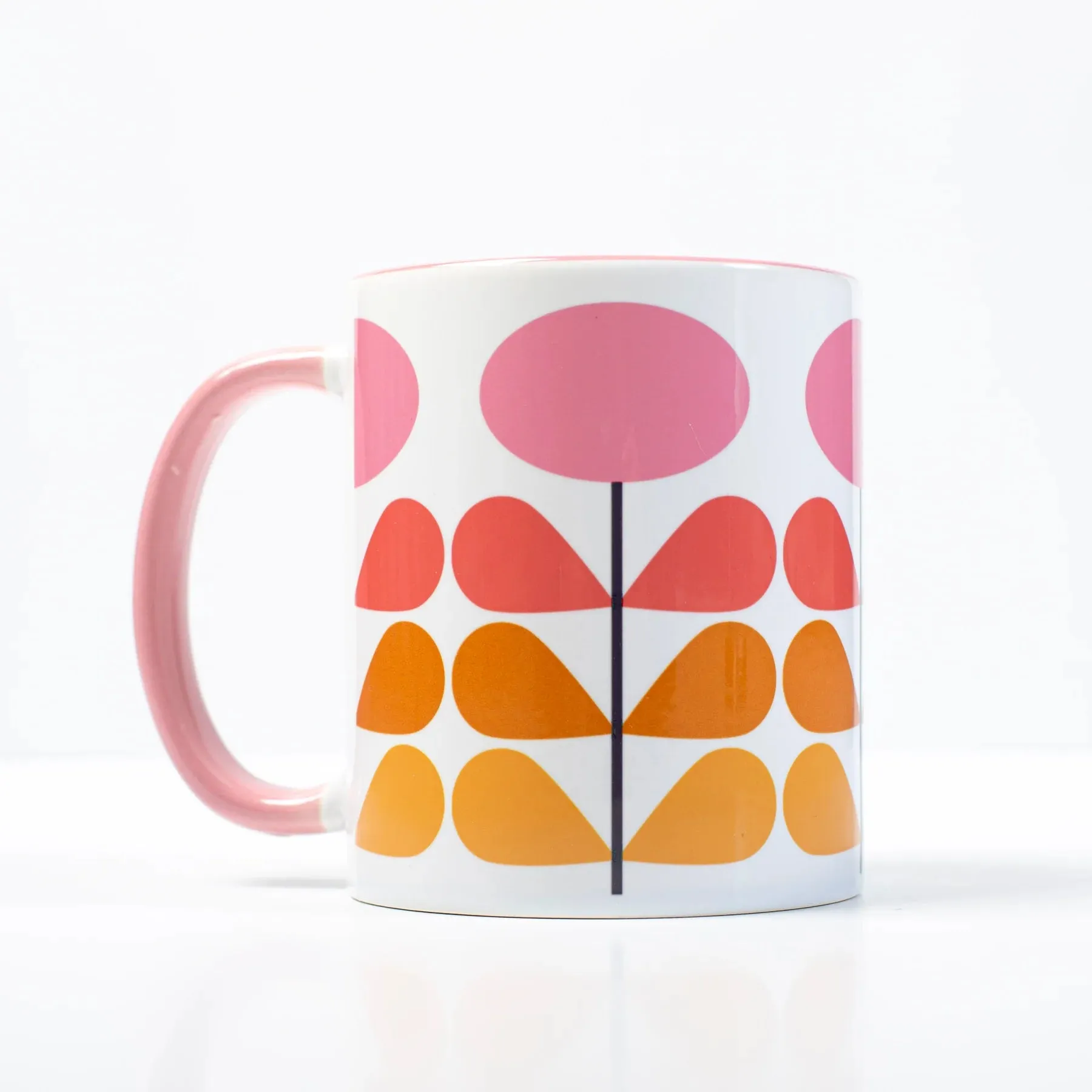 Mid Century Modern Flower Mug