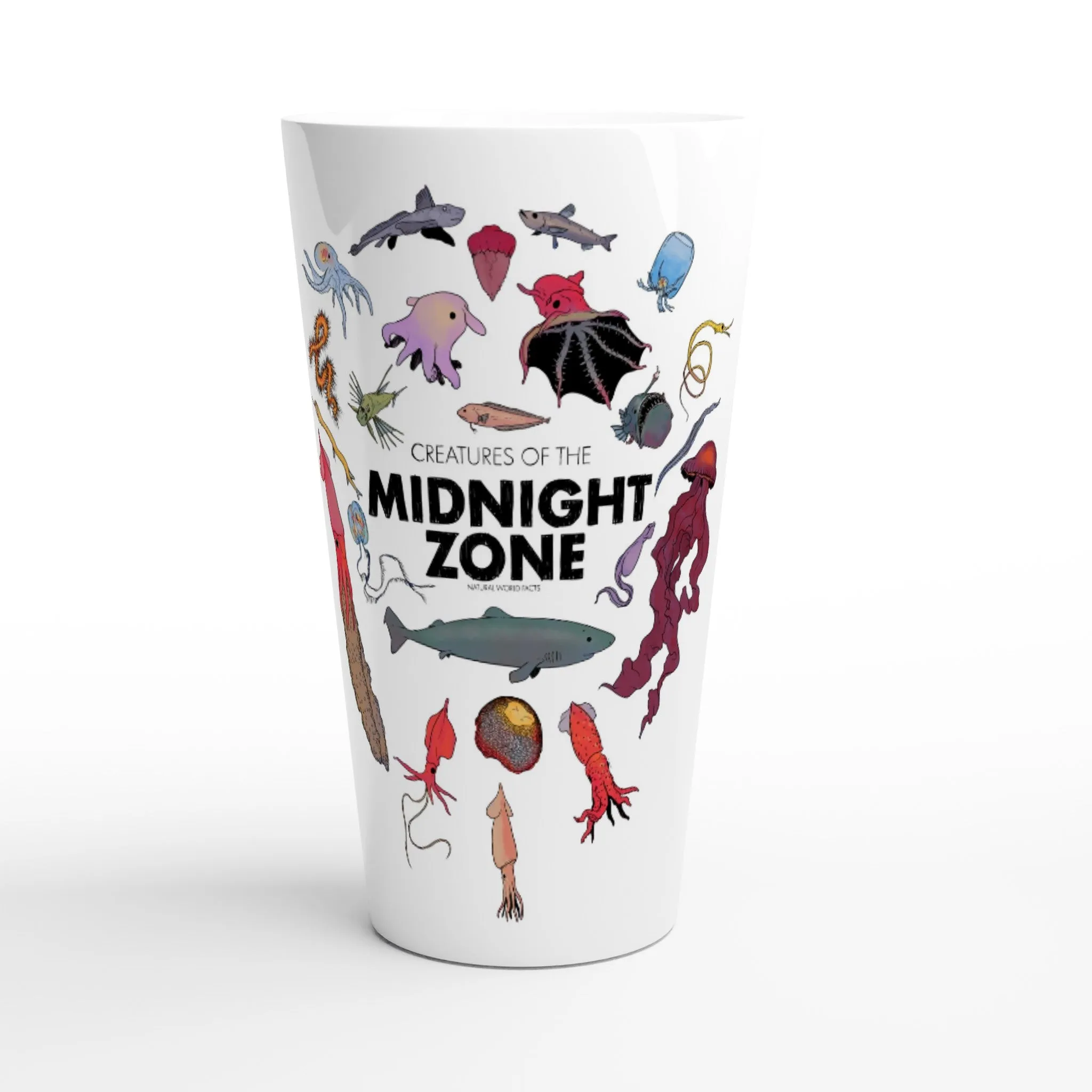 Midnight Zone Creatures Latte Mug