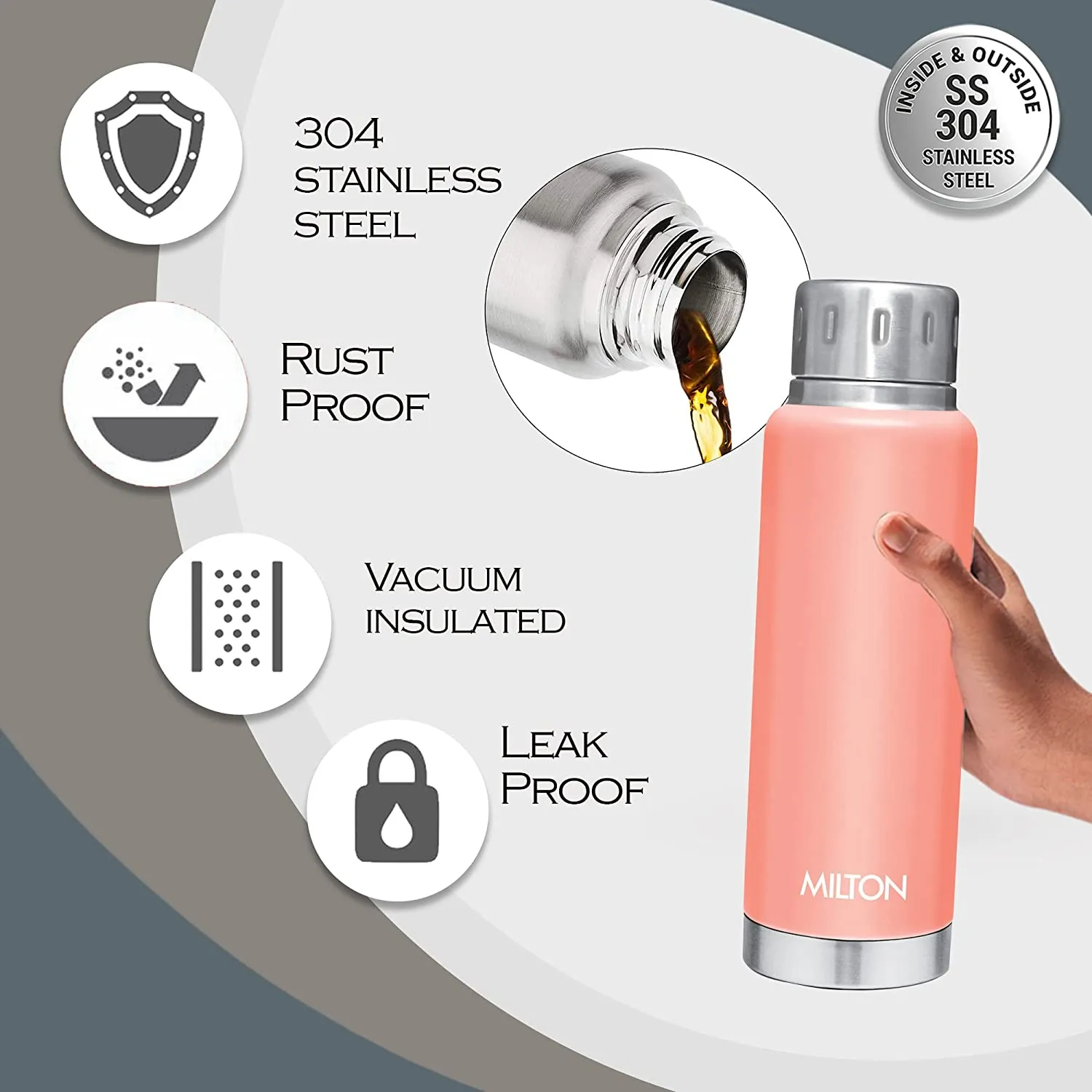 MILTON VACCUM FLASK - ELFIN VACCUM BOTTLE 160 ML