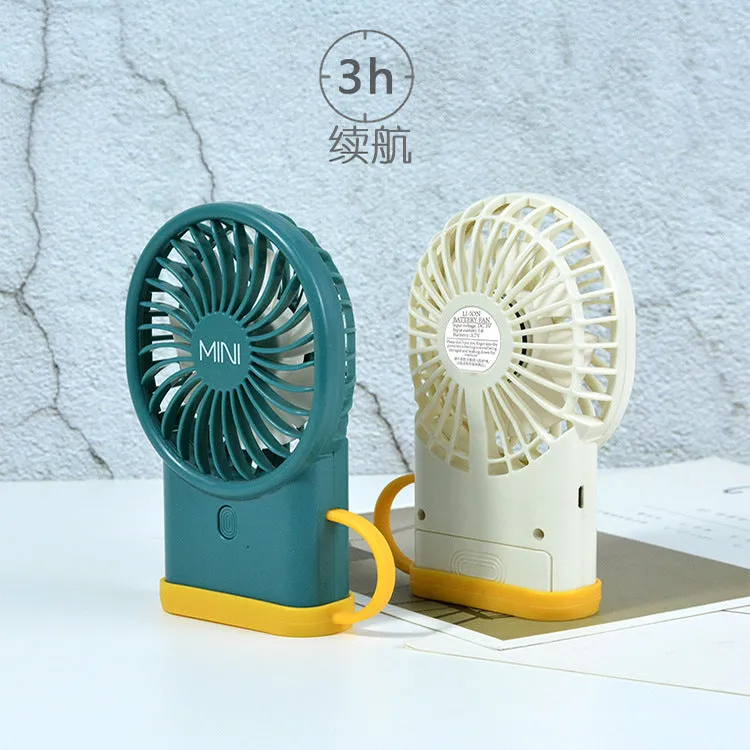 Mini fan hanging neck, handheld creative hanging rope, USB charging for students