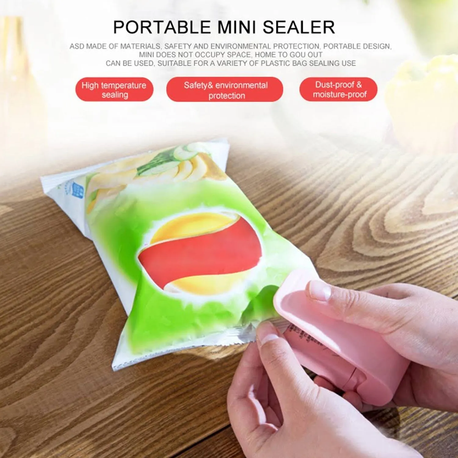 Mini Sealing Machine Plastic Bag Sealer Portable Mini Super Seal Packing Plastic Bag Tool Sealing Machine Hand Held Heat (1Pc)