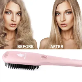 Miropure 2-in-1 Ionic Enhanced Hair Straightener Brush