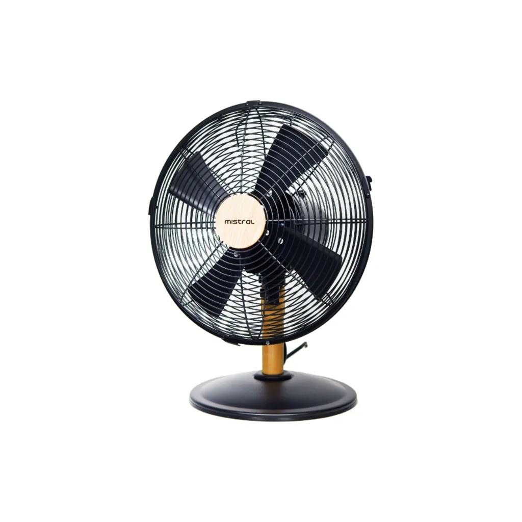 Mistral MTF1215M 12 Inch 3 Speed Rotary Switch Wooden Table Fan