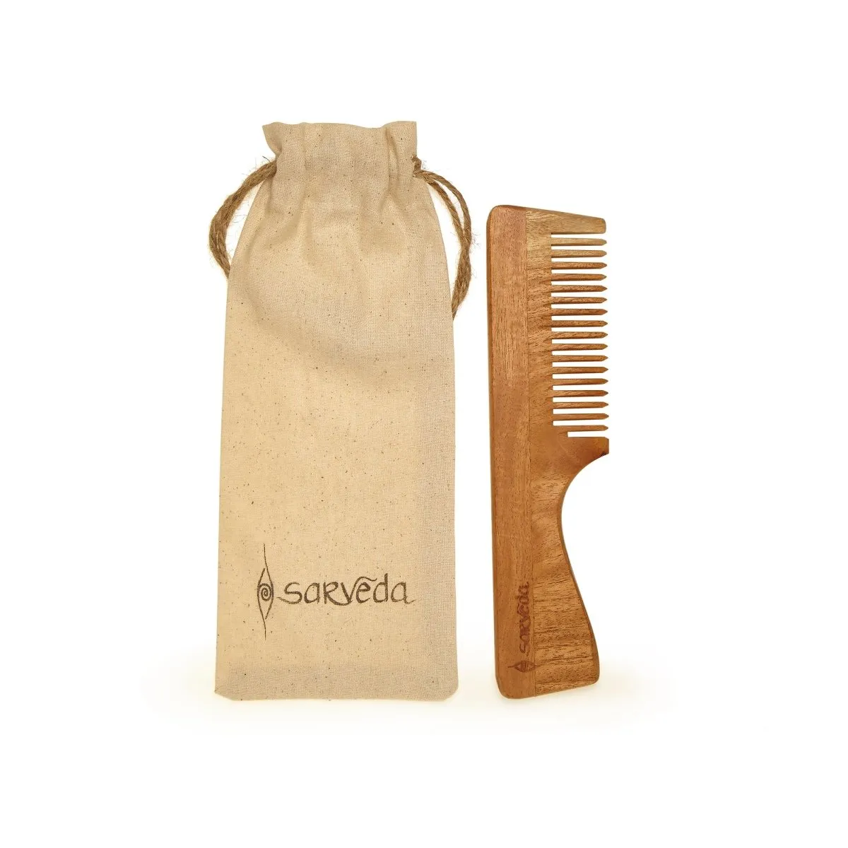 Neem Wood Comb with Anti-fungal & Anti-bacterial Properties for Healthy Hair and Scalp