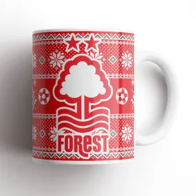 Nottingham Forest Christmas Knitted Mug