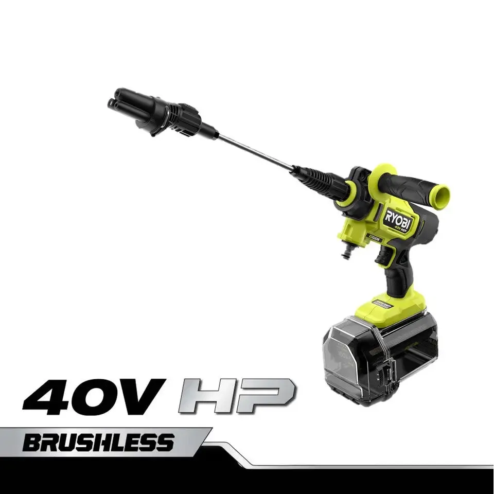 Open Box -  RYOBI 40-Volt HP Brushless EZClean 600 PSI 0.7 GPM Cold Water Power Cleaner with 2.0 Ah Battery and Charger