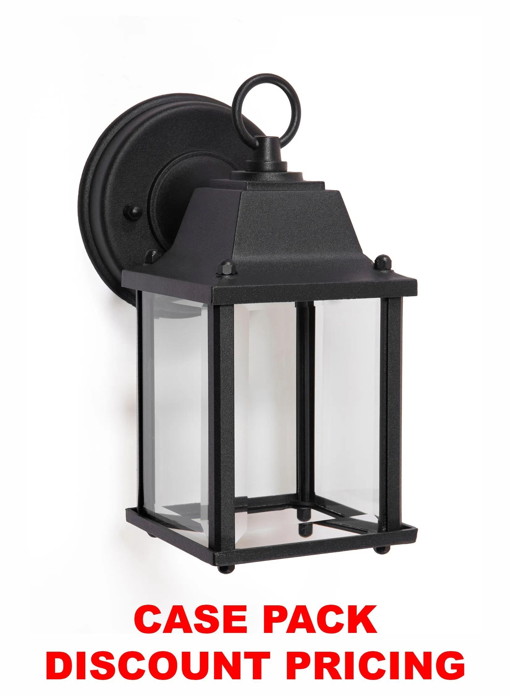 Outdoor Integrated LED Wall Porch Light, 800 Lumens, 3K, Wet Location, Black or White Finish with Beveled Glass