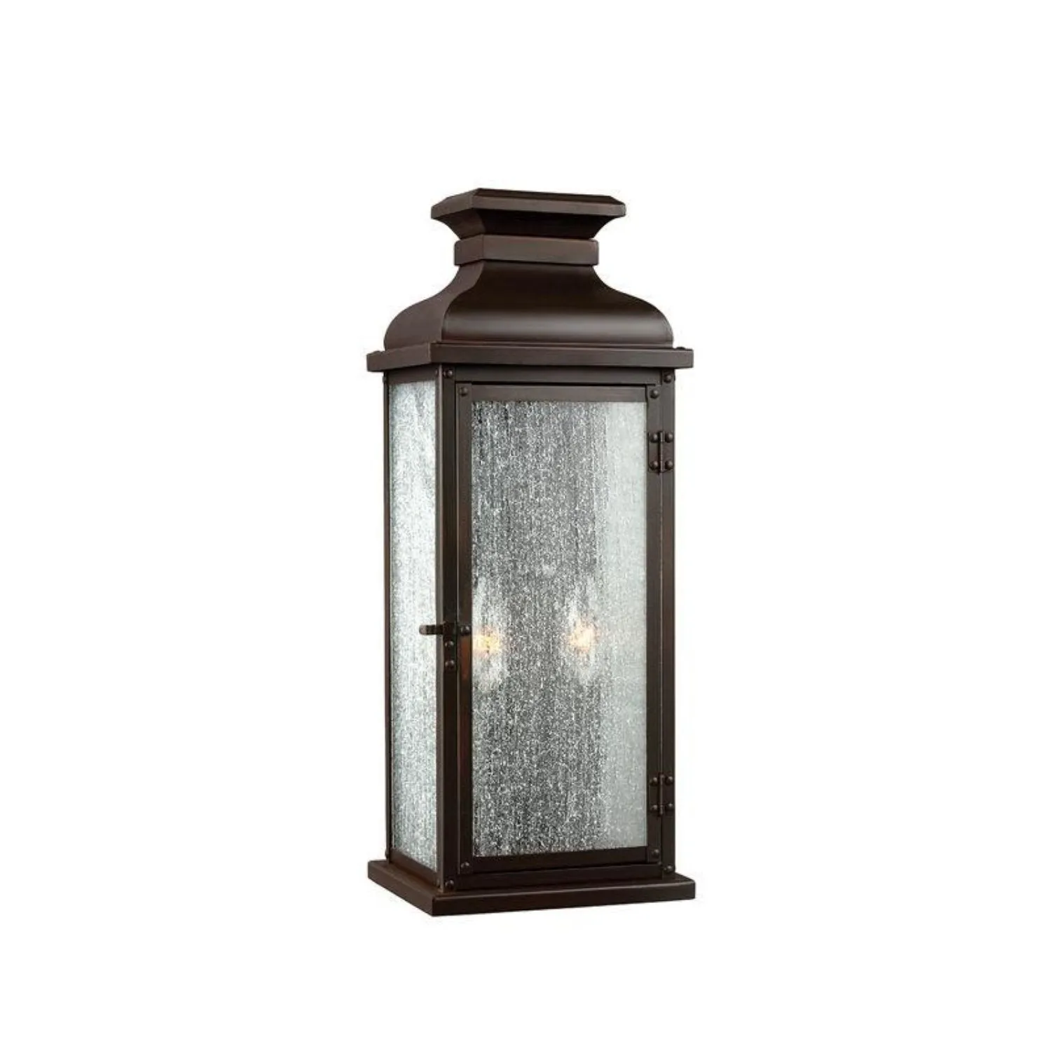 Pediment Small/Medium Wall Lantern E14 in Dark Aged Copper Elstead Lighting - ELS.FE-PEDIMENT