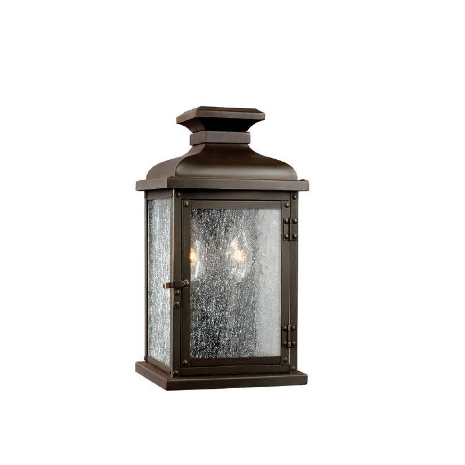 Pediment Small/Medium Wall Lantern E14 in Dark Aged Copper Elstead Lighting - ELS.FE-PEDIMENT